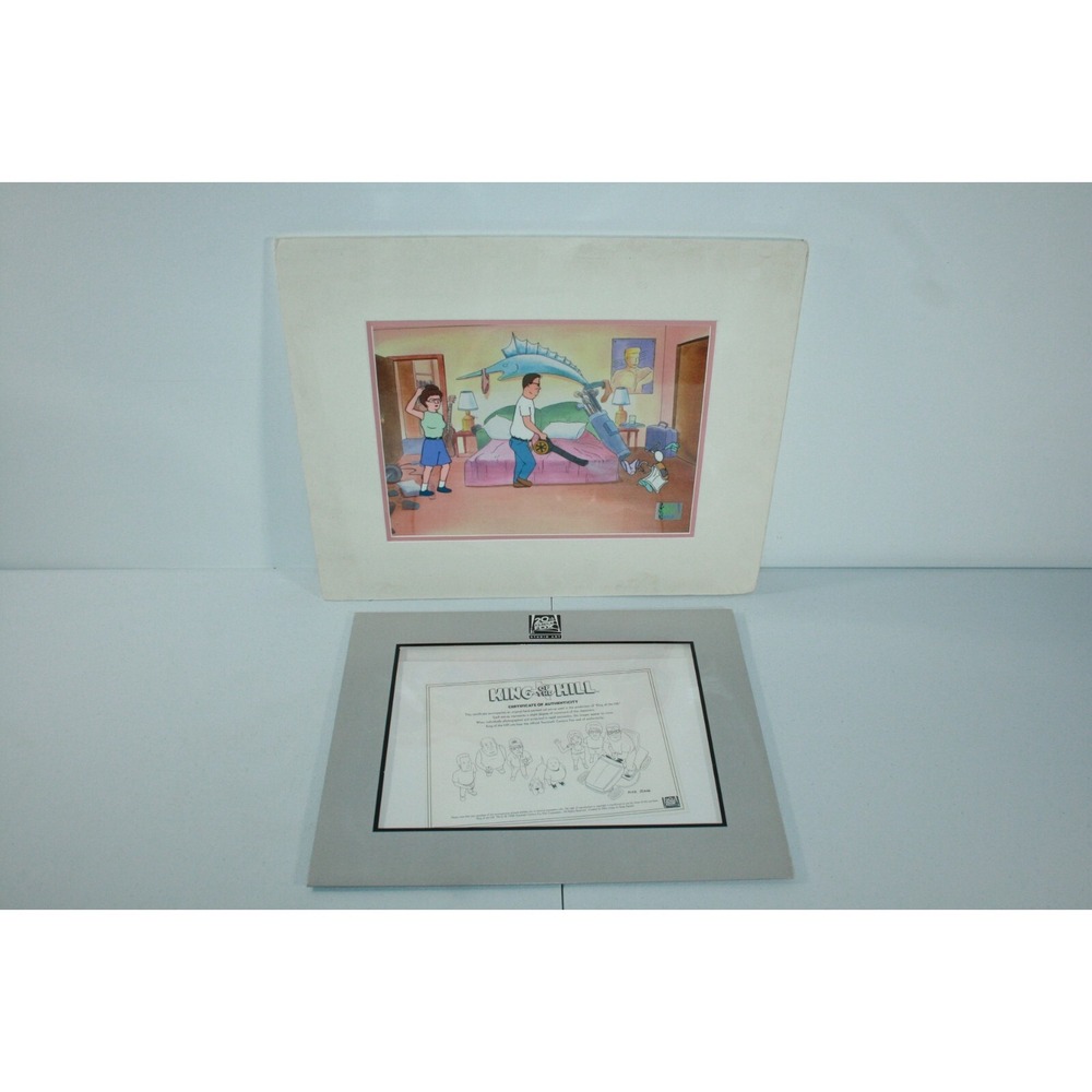 King Of The Hill Original Animation Production Cel Art Hank & Peggy W/ COA